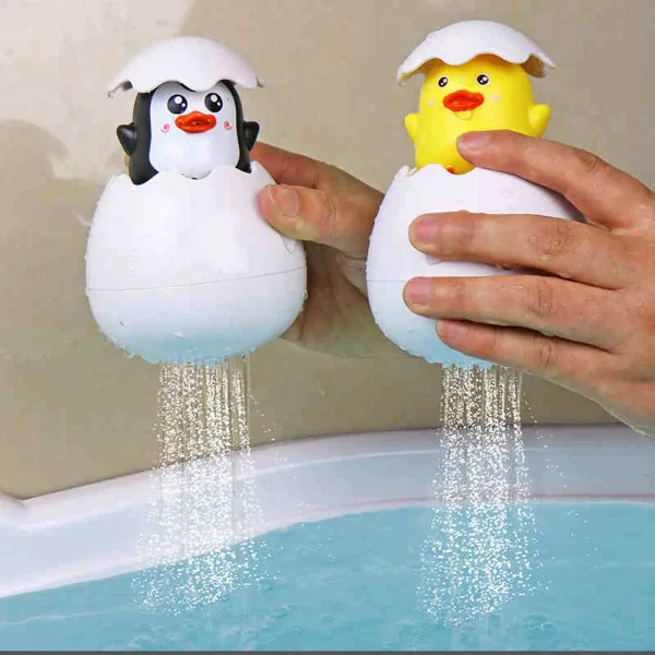 Baby Bathing Toy Kids Cute Duck Penguin Egg Water Spray Sprinkler Bathroom Sprinkling Shower Swimming Water To