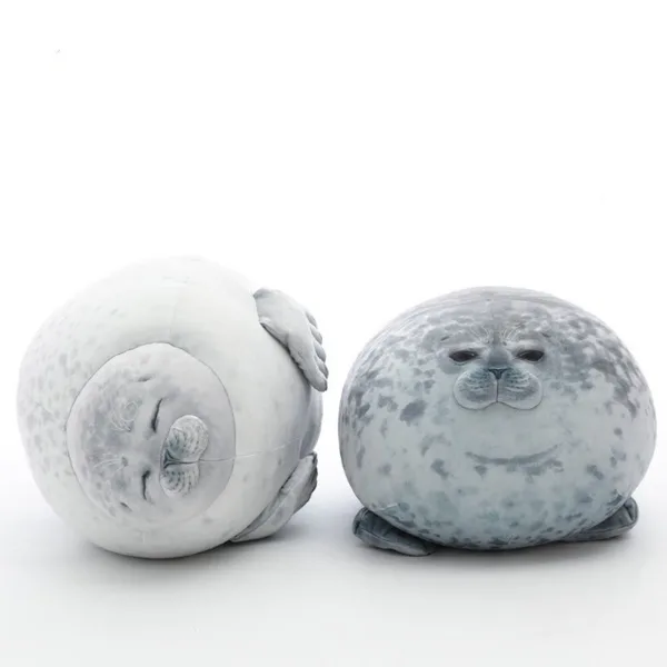 Angry Blob Seal Pillow Chubby 3D Novelty Sea Lion Doll Plush Stuffed Toy Baby Sleeping Throw Pillow Gifts for 