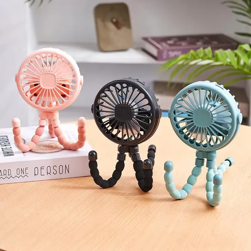 Multi Functional Student Baby Stroller Portable USB Mini  USB Rechargeable Handheld Electric Fan for Home 3 Sp