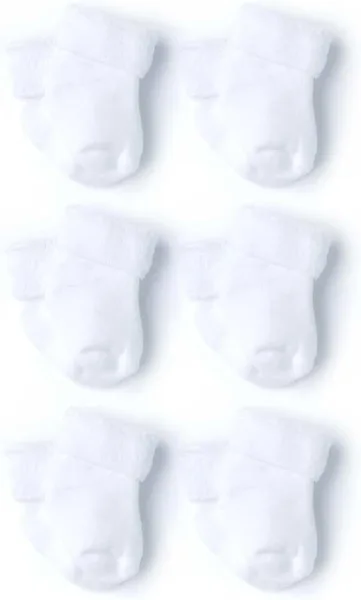 Gerber Baby Boys & Girls 6-Pack White Terry Socks