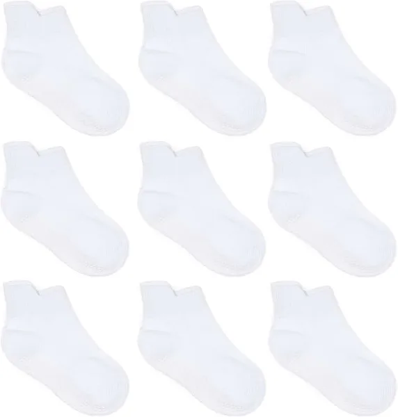 ZAPLES Baby Non Slip Grip Ankle Socks with Non Skid Soles for Infants Toddlers Kids Boys Girls Global Recycled