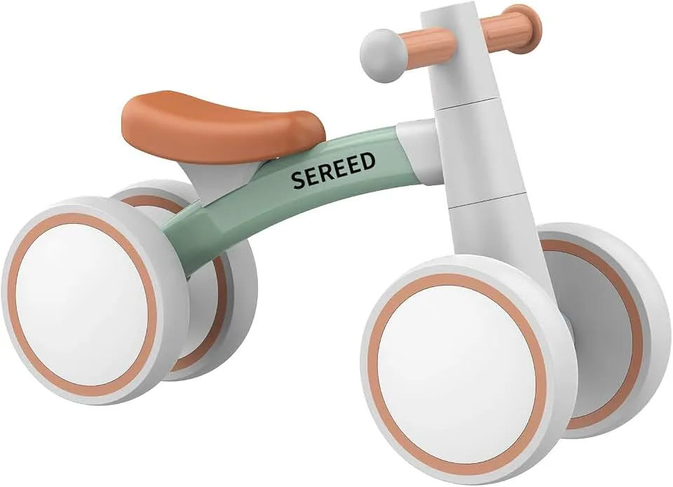 SEREED Baby Balance Bike for 1 Year Old Boys Girls 12-24 Month Toddler Balance Bike, 4 Wheels Toddler First Bi