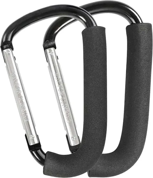 Stroller Hooks, 6.3" Large Stroller Clip, 2 Pack Stroller Hooks for Hanging Bags and Shopping, Stroller A